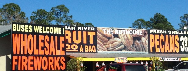 Signs for Indian River Fruit and Fireworks
